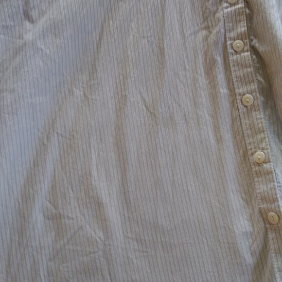 Vintage Gunne Sax Lace Crochet Striped Prairie Dress 7 Blue White - Picture 12 of 16